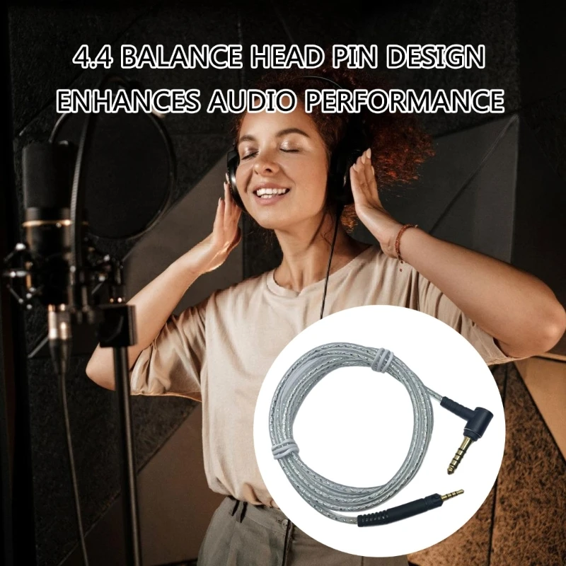 Фото Аудиофилы, сменный кабель для гарнитуры с серебряной пластиной для HD598/599HD558HD518/HD599/HD569, разъемы для наушников 4,4 мм №3