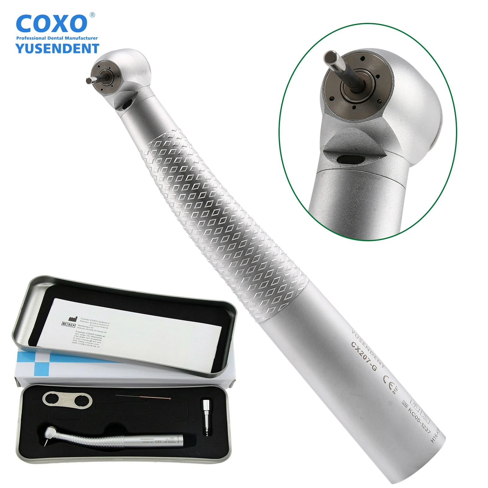 Стандартная головка COXO, стоматологическое оптоволоконное оптическое волокно, высокая скорость, подходит для 4 типов, NSK, Sinora, стандартная Соединительная муфта 6H, хорошее качество (art.: 3920c6cd541e7) - 3920c6cd541e7