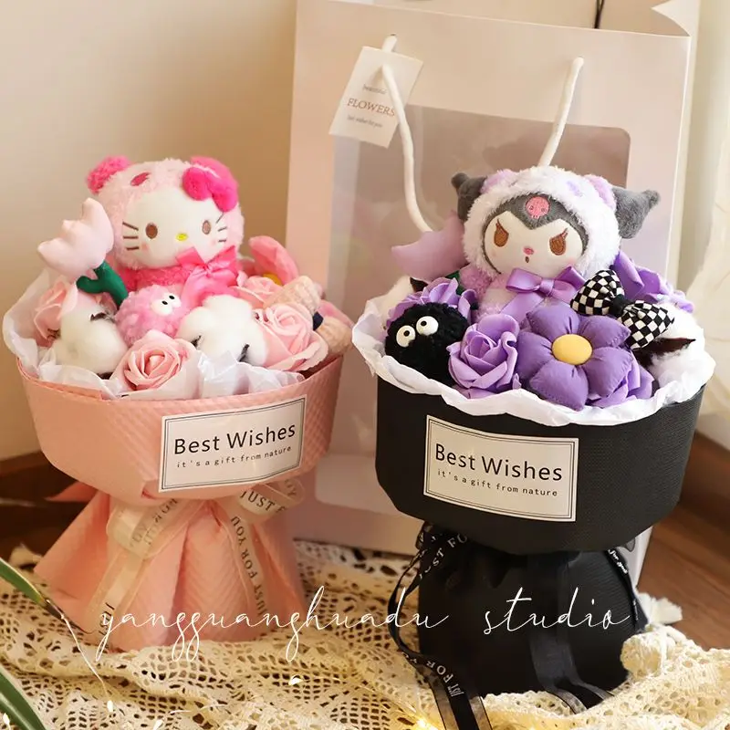 Фотообои Kuromi Cinnamoroll MyMelody pompurin Kawaii Мультяшные фотообои аниме милая девочка подарок на день Святого Валентина