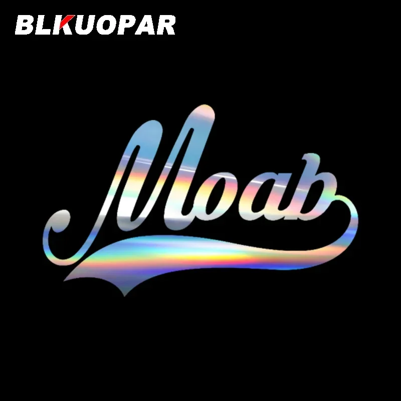 BLKUOPAR Moab Text Art Силуэт Автомобильные наклейки Лазерная водостойкая креативная наклейка на багажник мотоцикла Кондиционер Автомобильная этикетка