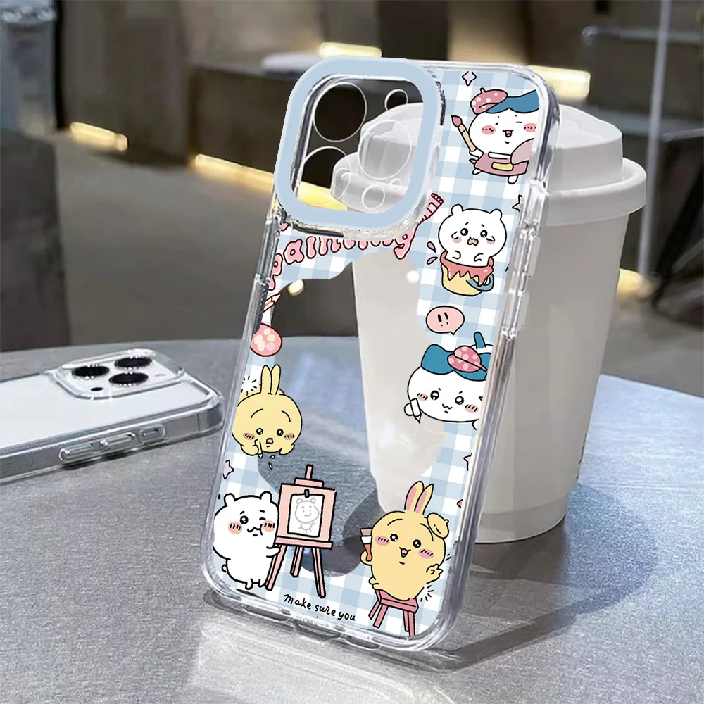 Фото Чехол для телефона Kawaii H-Hachiwares U-Usagis для IPhone 16 16e 15 14 13 12 11 Mini Pro Max X XR XSMax 7 8 Plus, мягкая задняя крышка из ТПУ №3