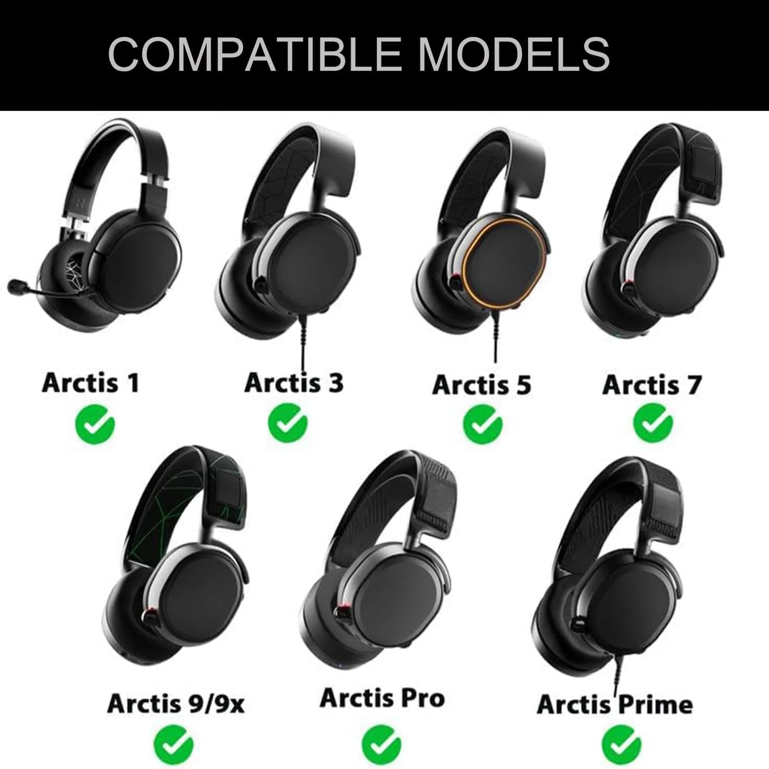 Фото Наушники Arctis/5/7/9 для наушников SteelSeries Arctis/Arctis 5/Arctis 7 Arctis 9/Arctis1/Arctis без потерь, беспроводные наушники, уши №4