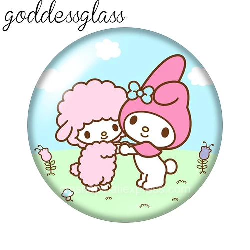 MINISO Sanrio мой мелодия милый кролик 12 мм18 мм20 мм25 мм круглый фото стекло кабошон демонстрация плоская спина изготовление фурнитуры браслеты (art.: 3920c75c8b108) - 3920c75c8b108