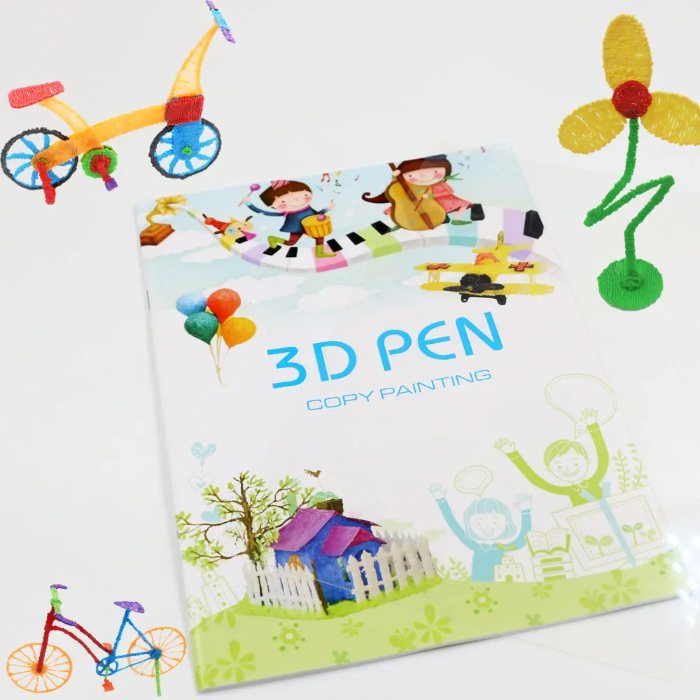 Фото 3d-ручка для рисования, подходящая для детей 3d-печатающая ручка, многоразовые 40 шаблонов, прозрачная доска для рисования, шаблон для граффити №1