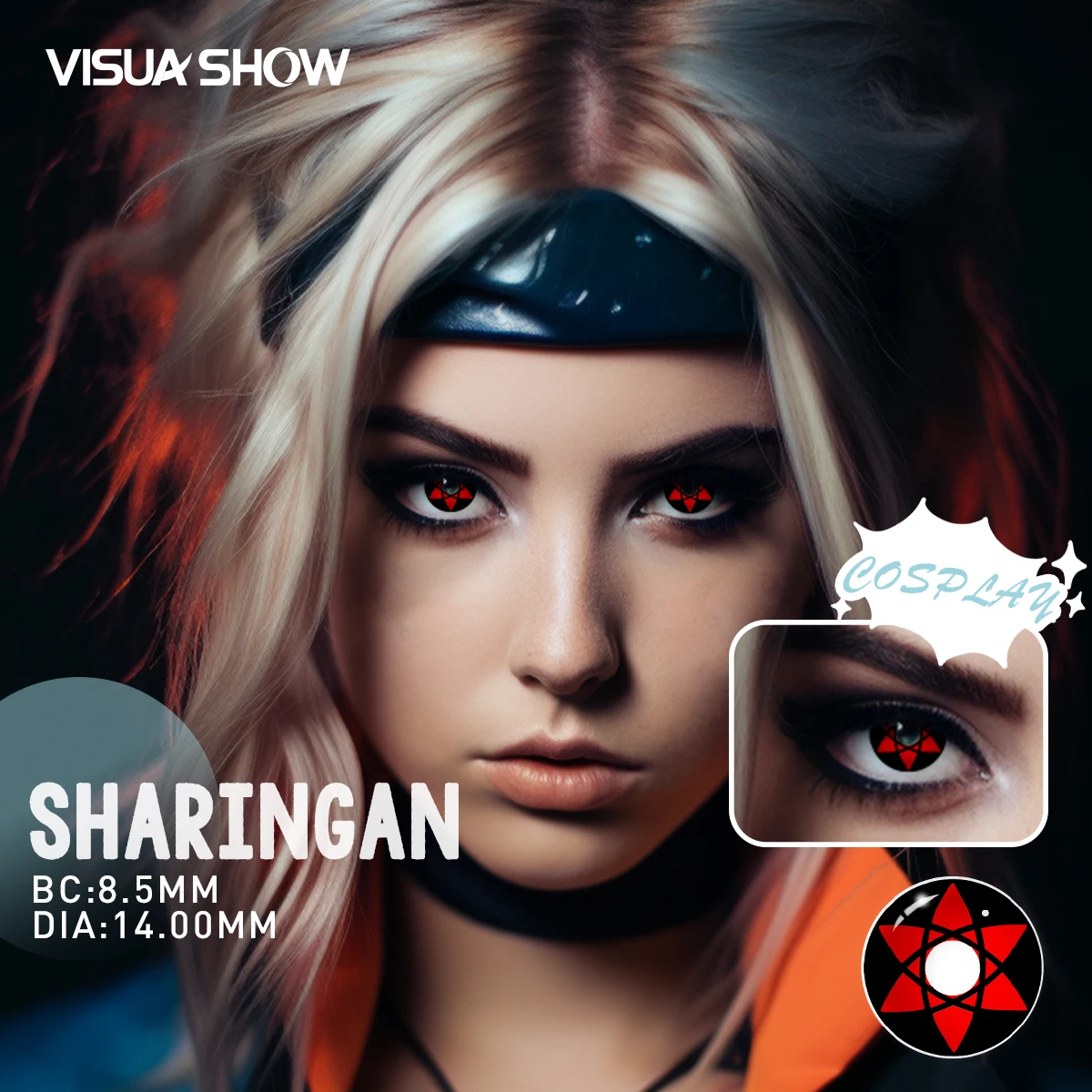 Цветные контактные линзы VISUASHOW для косплея на полгода, цветные контактные линзы для близорукости, для детей, Рождество, Хэллоуин, косплей, контактные линзы