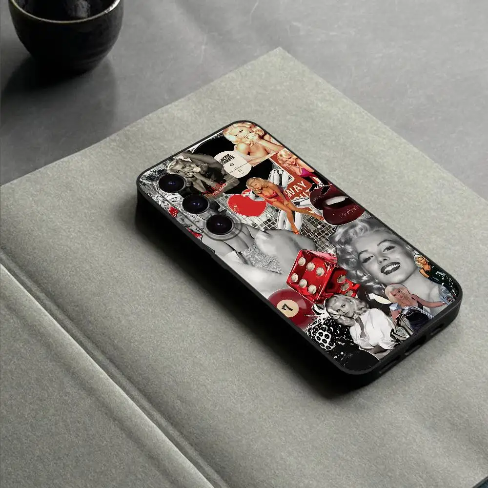 Чехол для телефона M-Marilyn Monroe для Samsung S24, S25 S22, S30, Note20, Lite, Ultra,5G, Plus,FE, противоударный, тонкий, черный, чехол (art.: 3920d06e4b786) - 3920d06e4b786