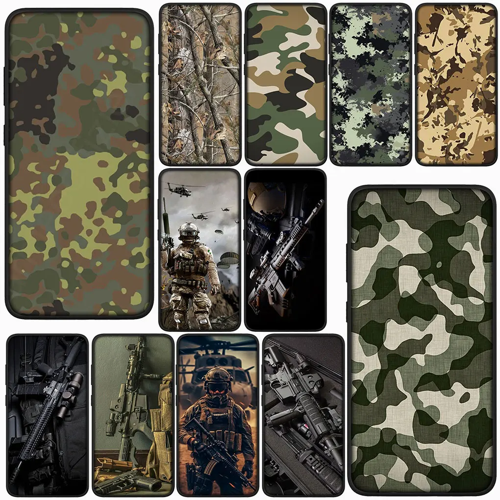 Фото Камуфляж в стиле милитари для Motorola Moto E13 E20 E32 G20 G22 G23 G32 82 G9 G8 G7 Power Play Plus G41 G52 G30 G71 E22 Чехол №2