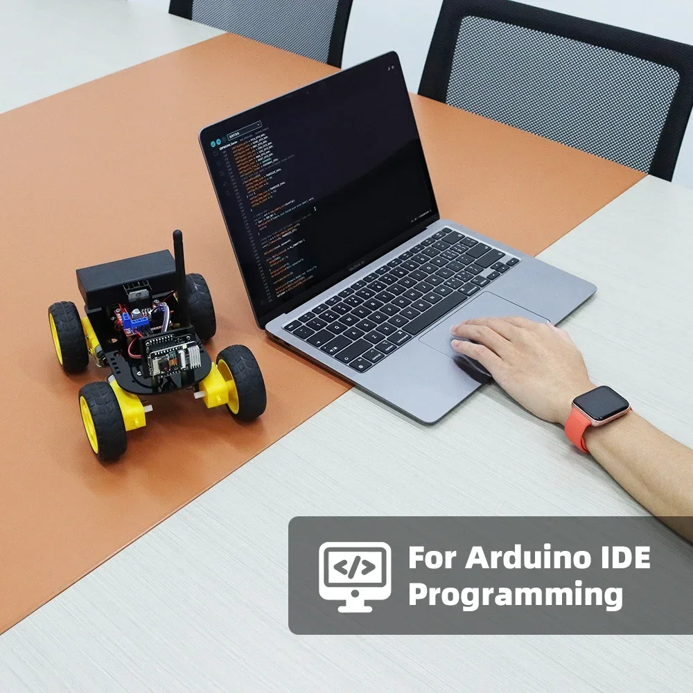 Фото Автоматизация Роботизированный стартовый комплект для Arduino программирования ESP32 камера WIFI умный Роботизированный автомобильный комплект Обучающий набор + коды №2
