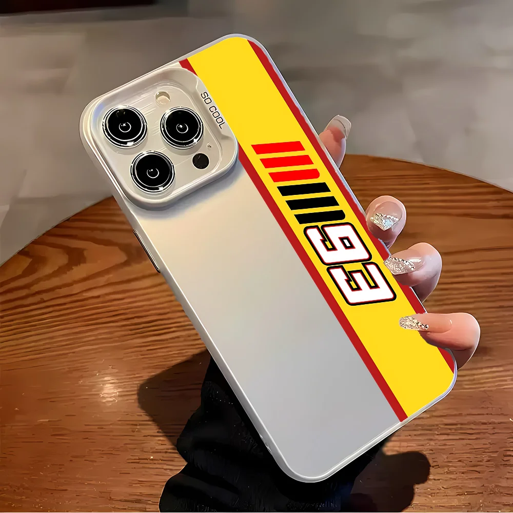 Чехол для телефона M-marc M-marquez 93, модный чехол для iPhone 16 15 14 Plus 13 12 11 Pro Max X Xs XR 8 7, матовый, красочный, серебристый, жесткий C (art.: 3920cced1f8ef) - 3920cced1f8ef