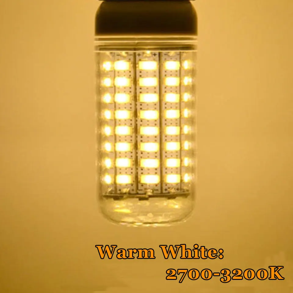 10X светодиодные кукурузные лампы 5730 Smd 260V 220V 240V светодиодные лампы E27 домашней техники E14 5000K Gu10 дневный свет E12 B22 базы G9 теплый белый (art.: 3920cc8460e1e) - 3920cc8460e1e