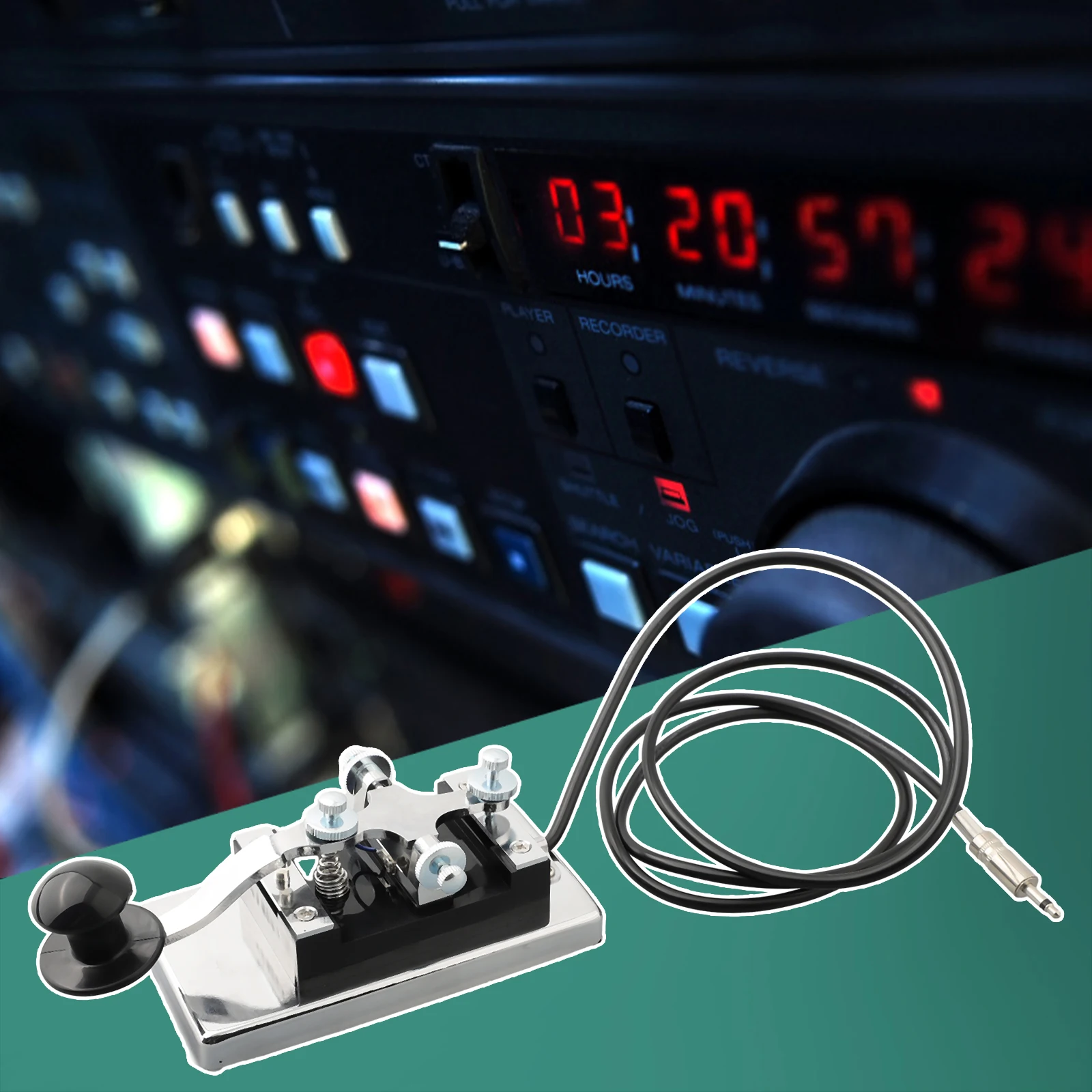 Фото Набор гаечных ключей Morse 145x67x63 мм, 1 шт., CW Key K4 Morse Key Handy CW Morse Keyer для коротковолнового CW радиосвязи №2
