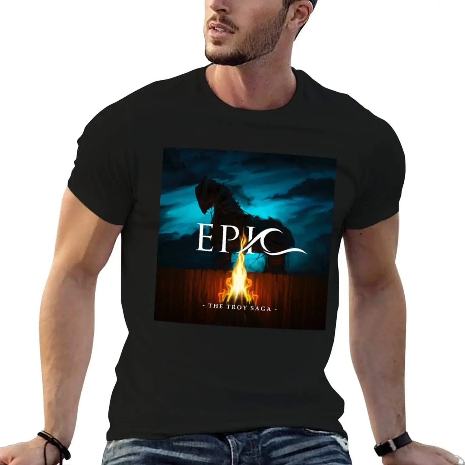 Epic the Musical: футболка The Troy Saga, дешевая футболка большого размера, мужские футболки