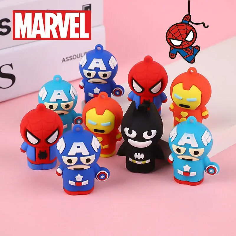 Мультяшный карандаш с заточенным рисунком Marvel, мягкая клеевая фигурка, Человек-паук, Железный человек, Капитан Америка, Бэтмен, студенческие канцелярские принадлежности