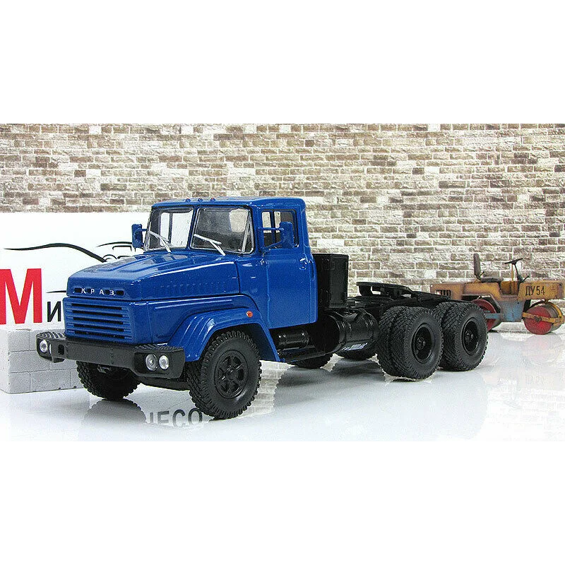 Литой под давлением масштаб 1:43, KrAZ 6444 Klas, полуприцеп, трактор, модель автомобиля из сплава, Коллекционная игрушка, подарок, сувенир, украшение для дисплея