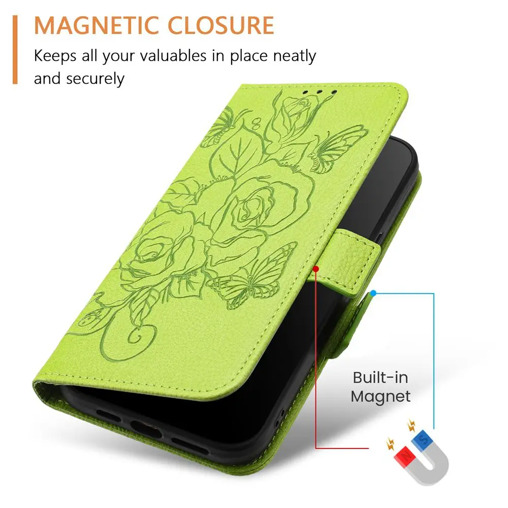 Фото Чехол-книжка с 3D рисунком розы для VIVO V40 Lite SE V30E V29E Y28 S19 Y76 Y18 Y03 Y38 Y30 Y17 Y19 Y33S №2