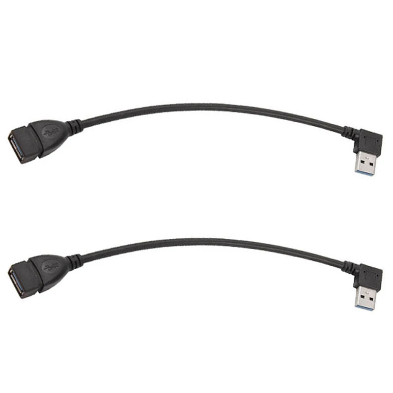 2X USB 3,0 угол 90 градусов УДЛИНИТЕЛЬ шнур для передачи данных справа