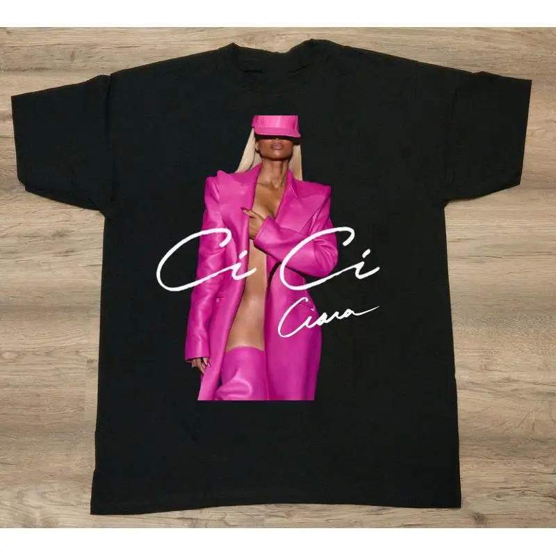 Черная хлопковая футболка Hot Trend Ciara Concert Tour, размеры от S до 5XL
