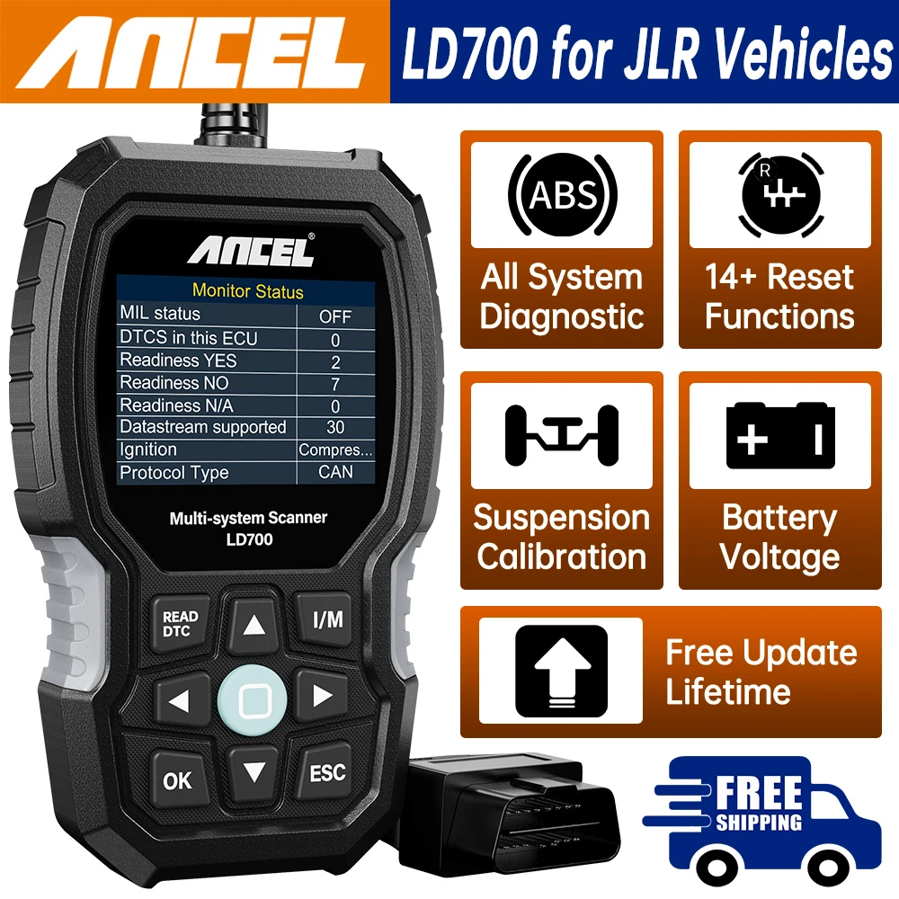 Диагностический сканер ANCEL LD700, OBD2, для автомобилей LAND ROVER, JAGUAR