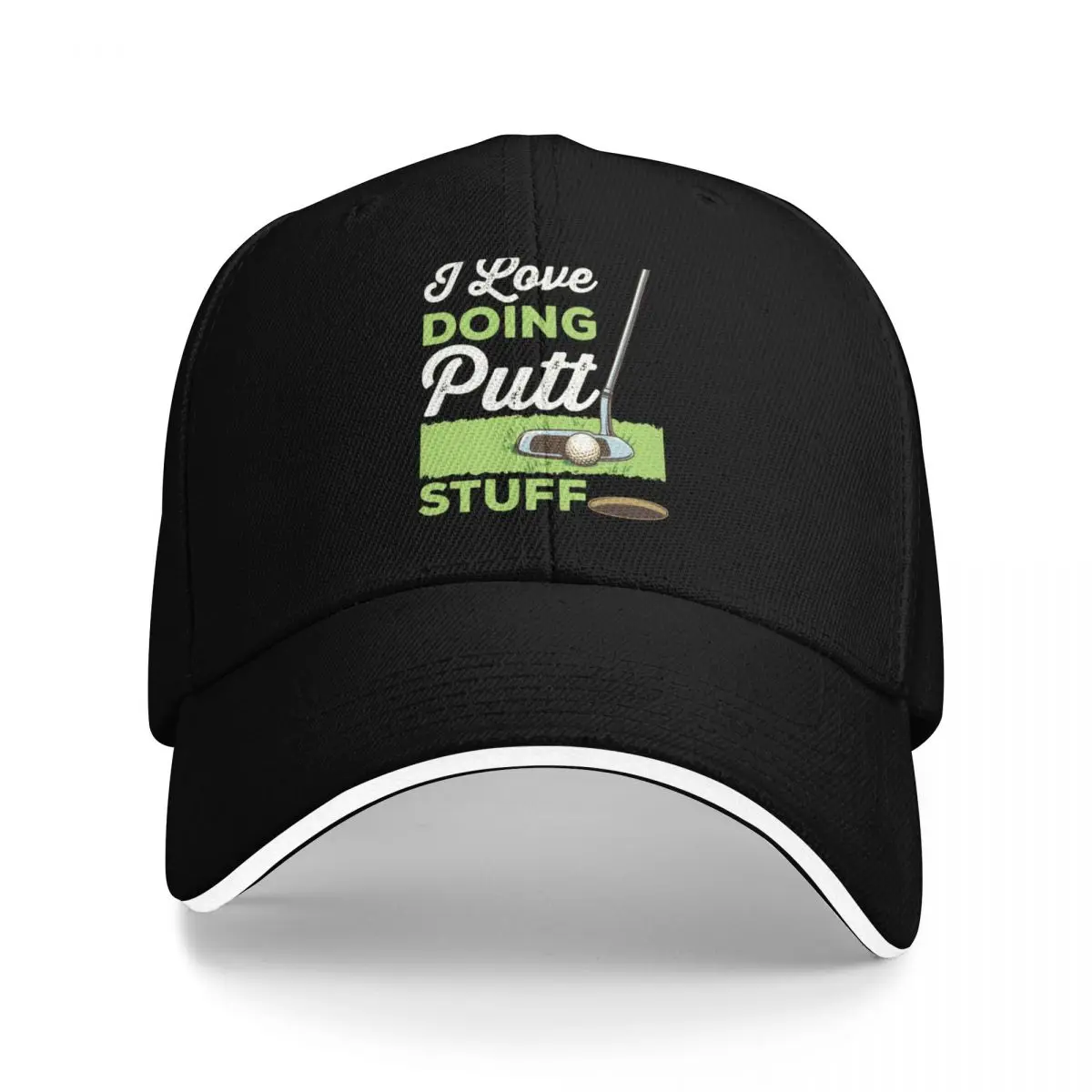 I Love Doing Putt Stuff Забавная бейсболка для игры в гольф с клюшкой для гольфа Забавные шапки Рыболовная шапка Женская 2025 Мужская