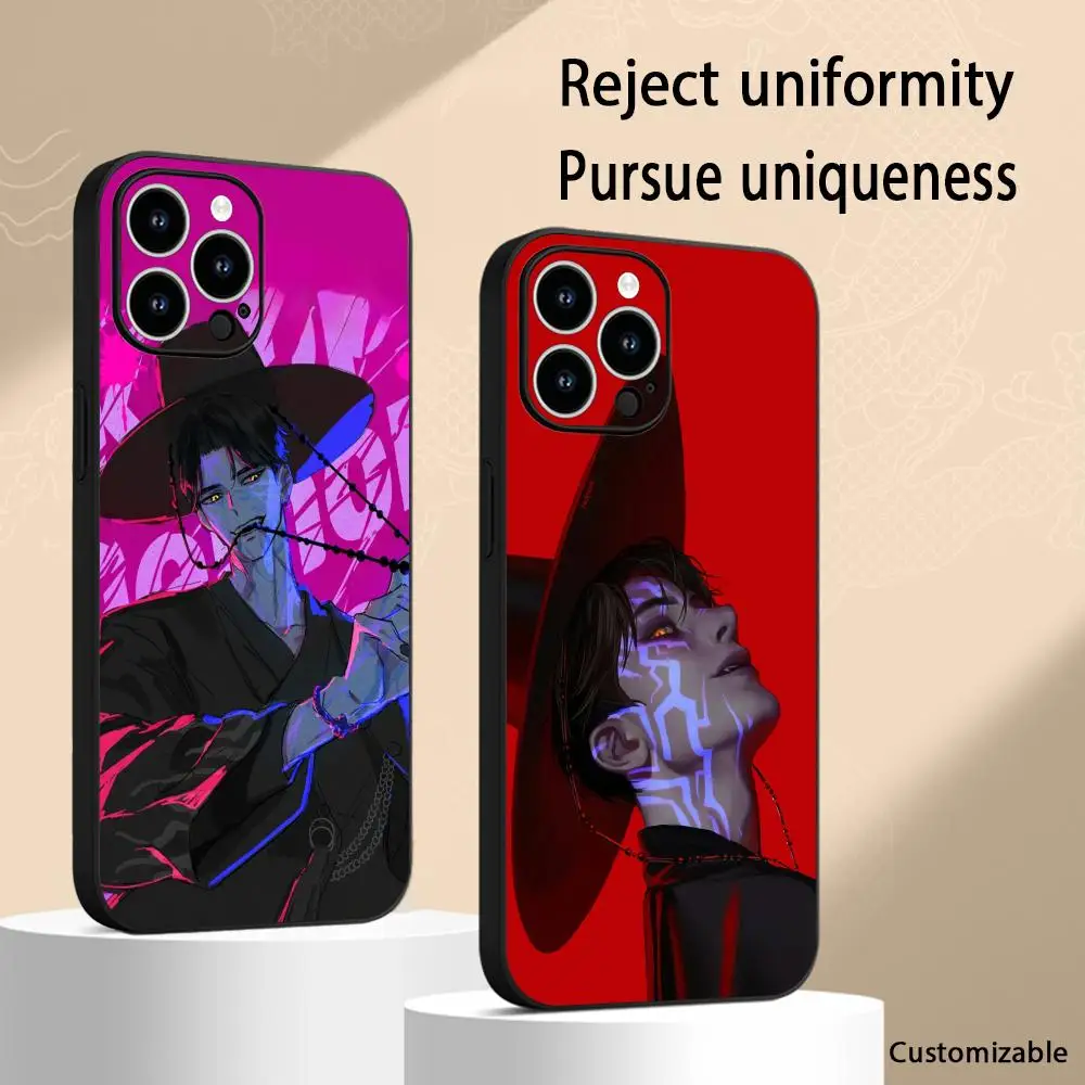 Чехол для телефона Demon Hunters Jinu с корейскими комиксами для iPhone 16, 16e, 15, 14, 13, 12, 11 Plus Mini Pro Max, мягкий черный противоударный чехол