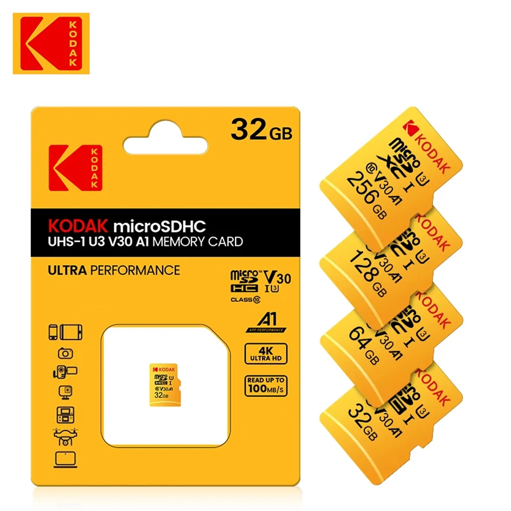 Карта памяти KODAK Micro SD для ПК, наушников, динамиков, HD-камер