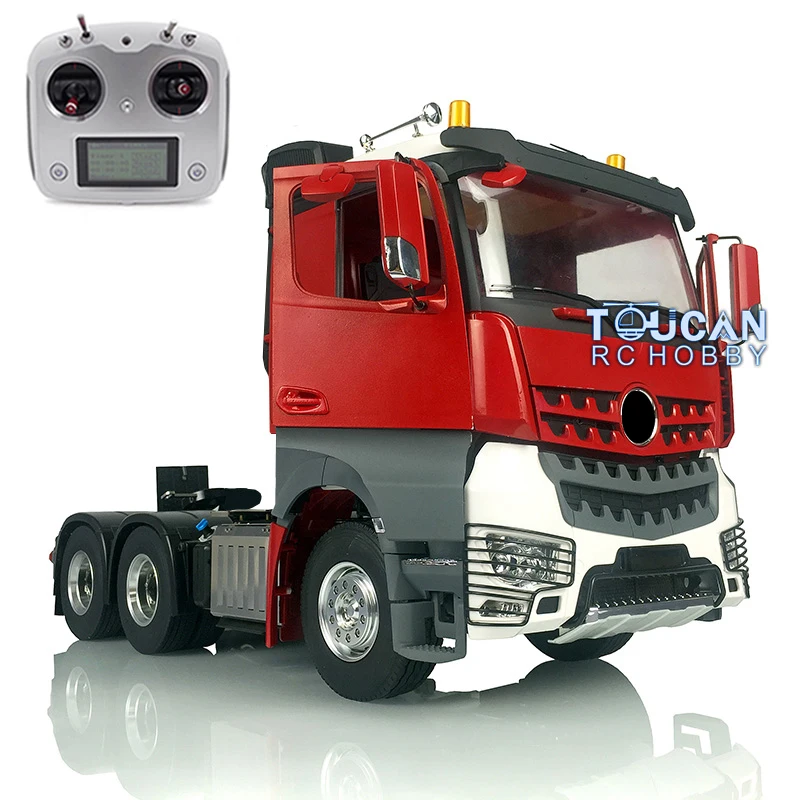 LESU 1/14 RC трактор грузовик Металлическое шасси 6*6 DIY лампа освещения кабина Sound ESC Радио контроллер мотор сервопривод модель THZH0818