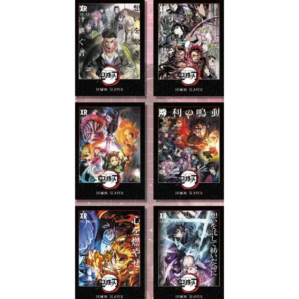 Фото Оптовая продажа HuanKa Demon Slayer Коллекция Huanka Immortal Breath Raster Симпатичная прозрачная карта Складная наклейка Играющие карты Acg №4