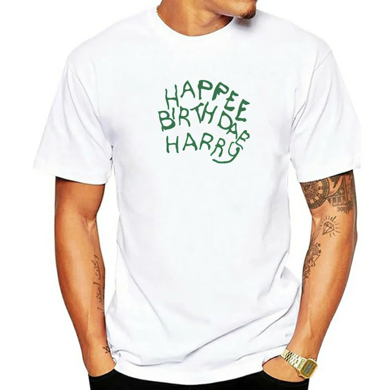 Happee Birthdae Harry Letter Printed Shirt  T-shirt  Tshirt Harajuku Magic Tee Crewneck Summer Woman Casual Short Sleeves Tops