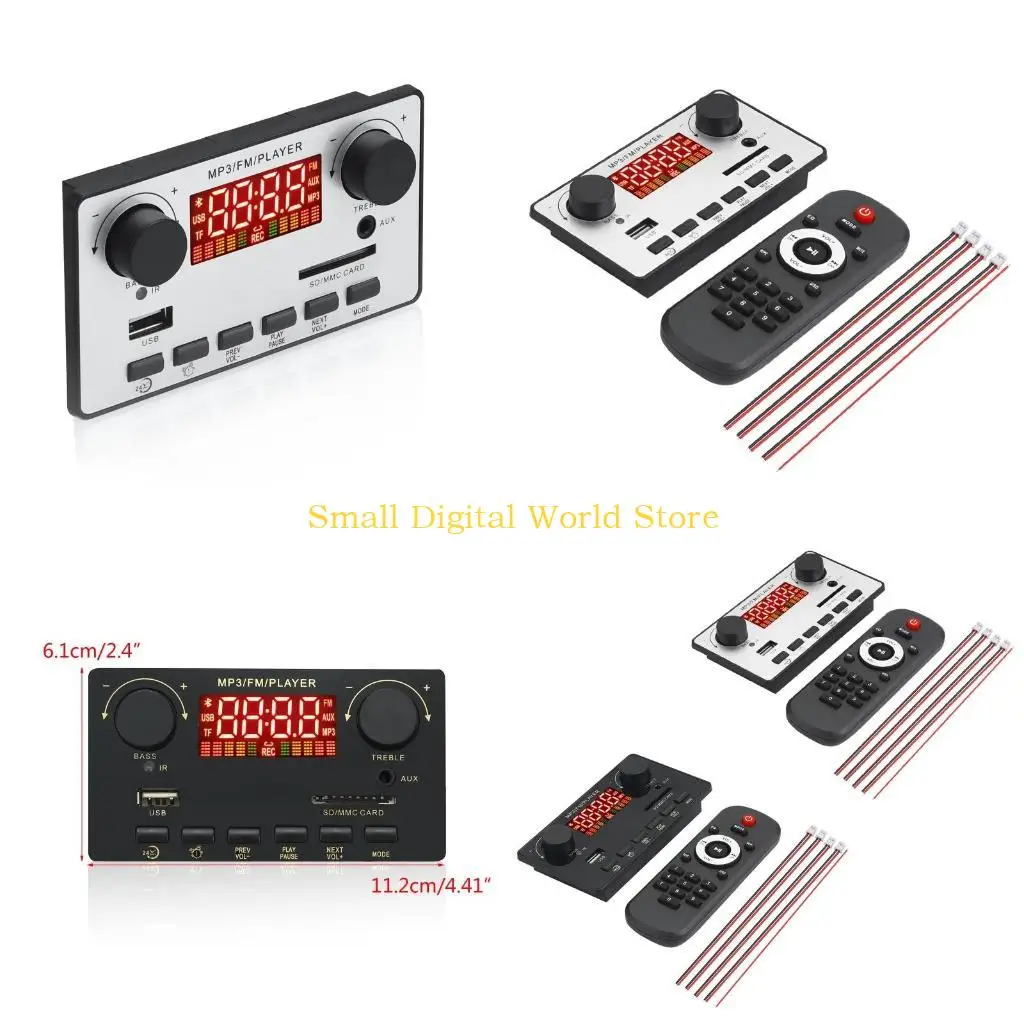 77UB MP3-плеер 80W+2x40W Усилитель мощности 7V-23V Bluetooth-совместимые доски декодеров Modules USB FM Radio Aux Player