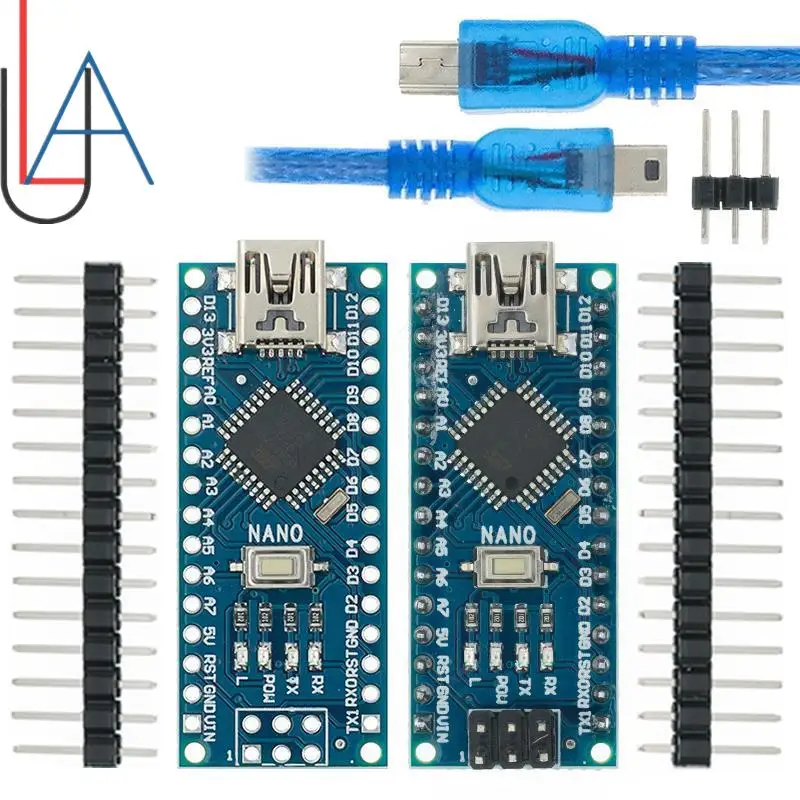 Совместимый контроллер Nano v3.0 для Arduino, с загрузчиком, USB-драйвером CH340, 16 МГц, ATMEGA328P/168P