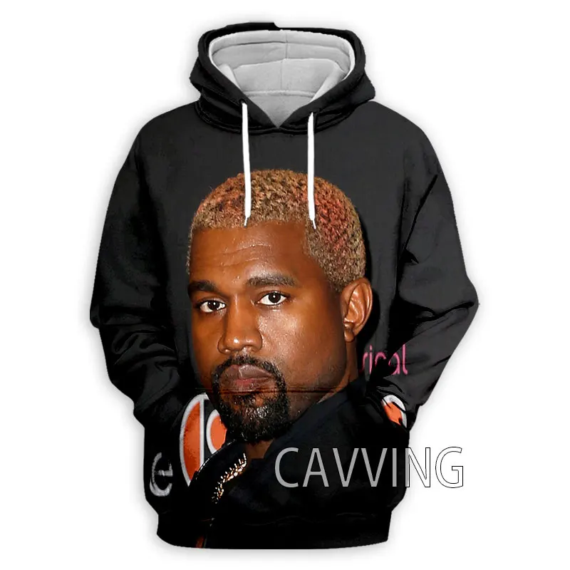 Фото Новые модные толстовки Kanye West с 3D принтом толстовки с капюшоном Harajuku толстовки топы Одежда для женщин/мужчин №2