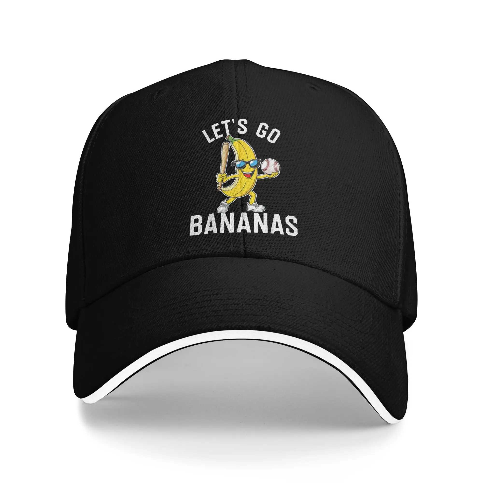 Let's Go Bananas Забавная бейсболка с бананом для мужчин и взрослых с принтом шляпа дальнобойщика Летняя мода Спорт на открытом воздухе Лидер продаж бейсболки