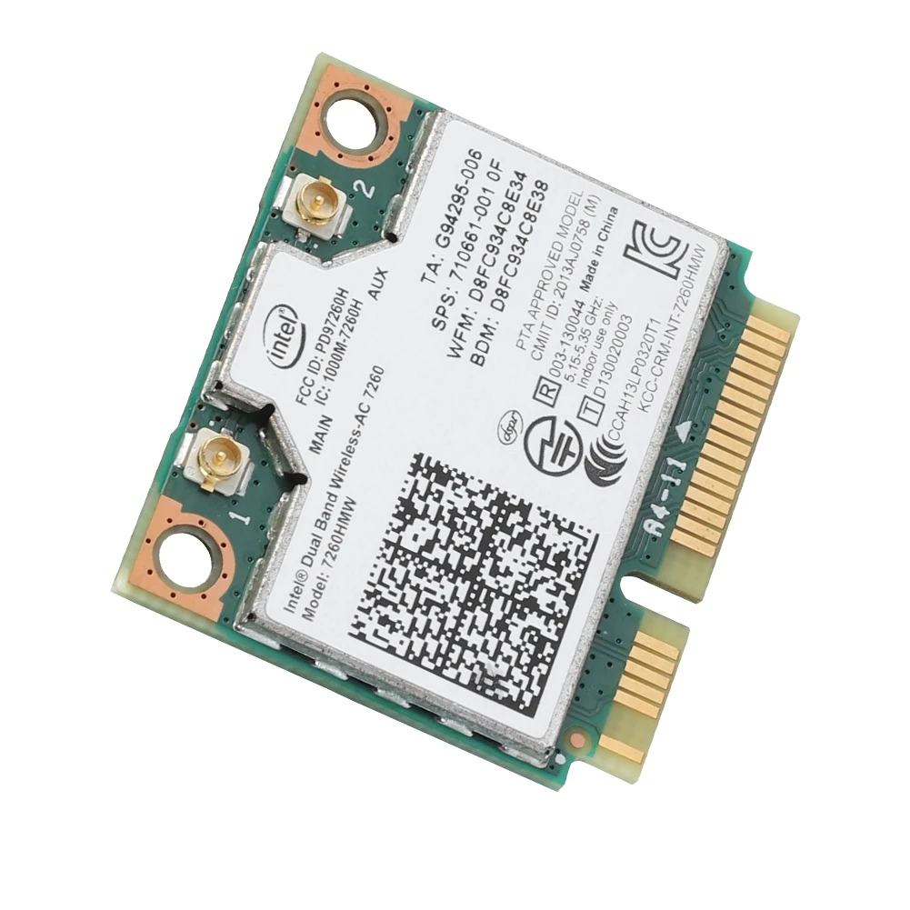 Фото Высокоскоростная карта Wi-Fi для Intel 7260AC, универсальная двухдиапазонная беспроводная карта 867M, Bluetooth 4,0, сетевая карта для настольного ноутбука №4