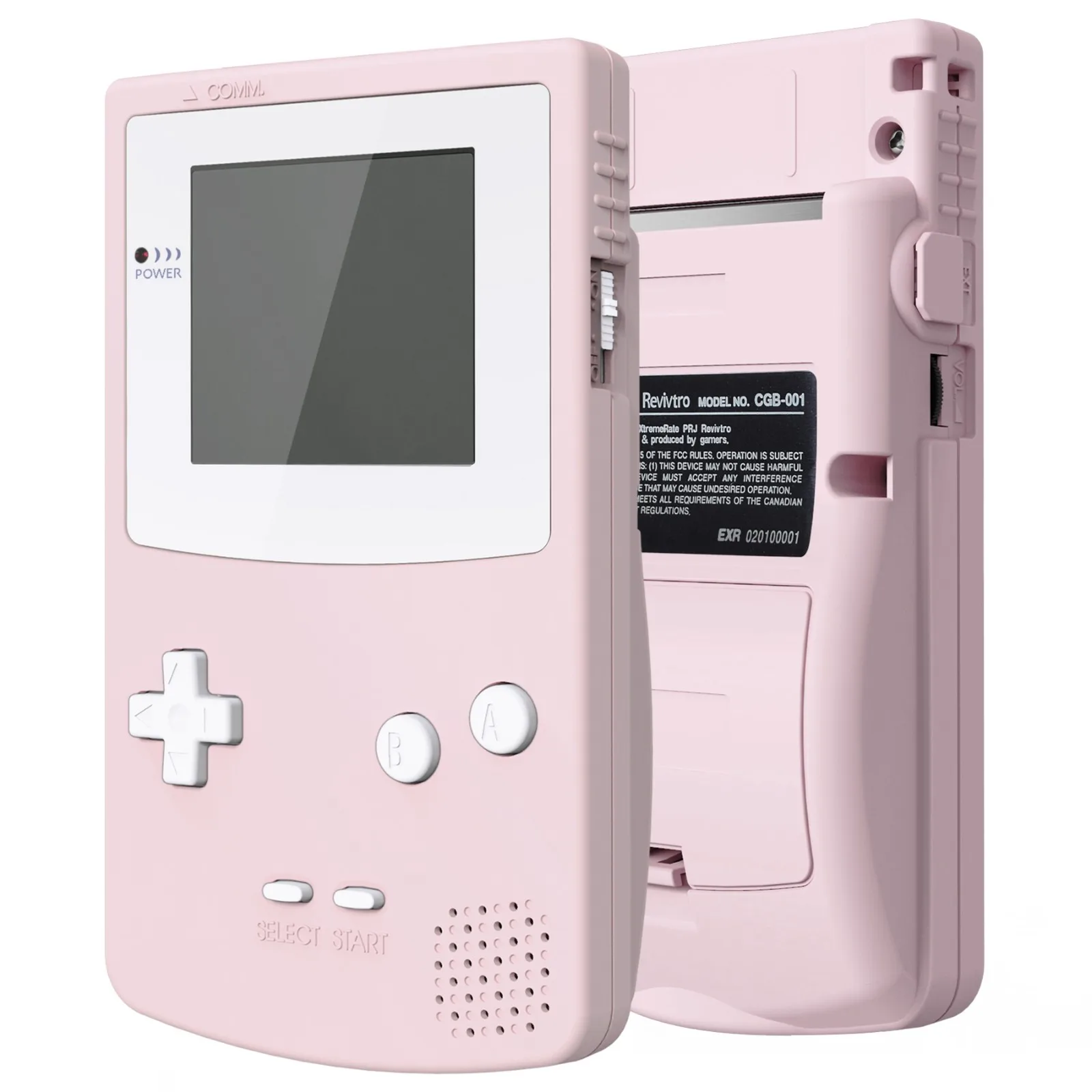 eXtremeRate IPS Ready Upgraded Full Housing Cover Shell с кнопками для Gameboy Color для GBC — подходит для GBC OSD IPS — Sakura Pink