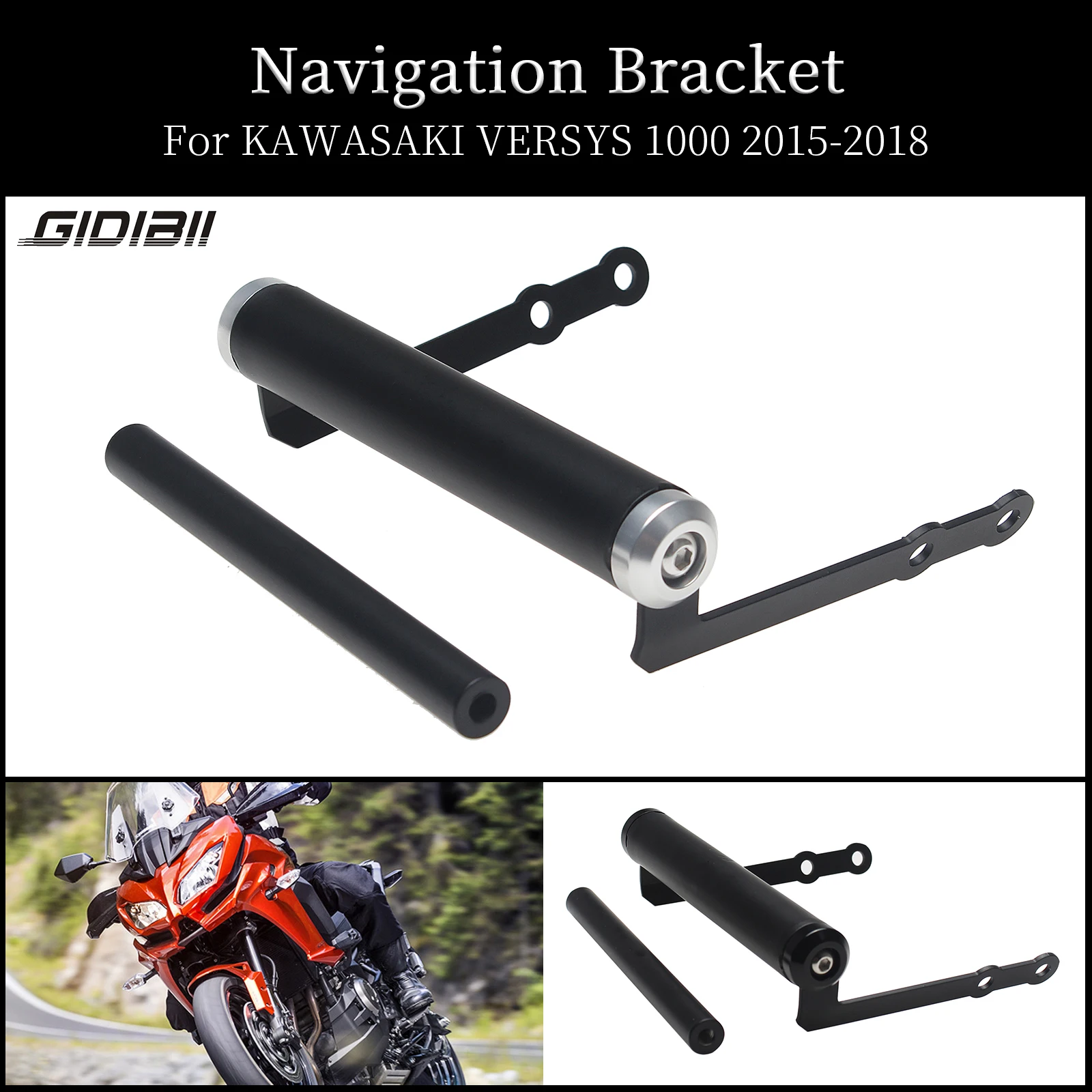 Держатель кронштейна для GPS-навигации с ЧПУ для KAWASAKI VERSYS 1000 2015 2016 2017 2018, аксессуары для навигационной подставки для мотоцикла