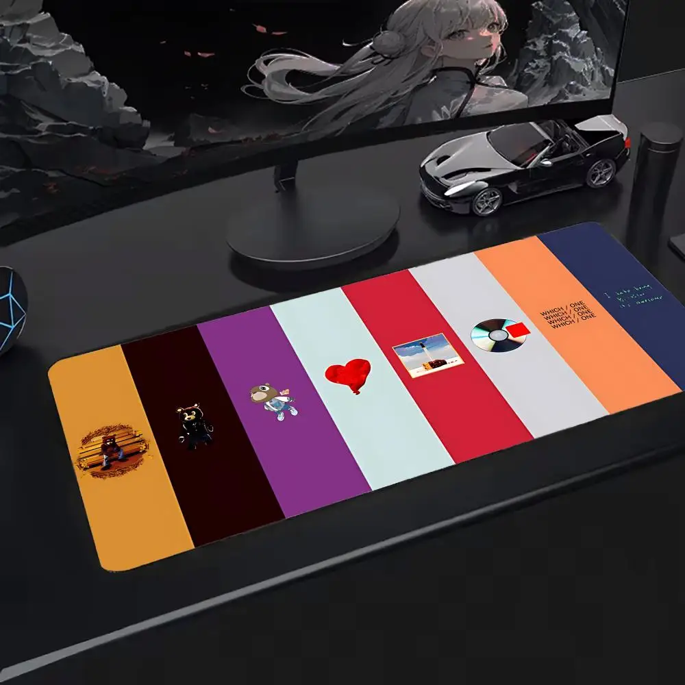 Коврик для мыши Super YEEZUS KAN Tapetes de Mesa Teclado, Borracha Kawai, Tapete de Mesa Antiderrapante, XXL90x40 см