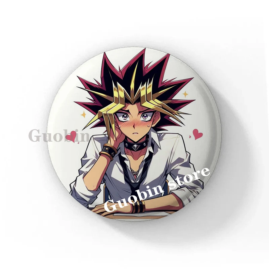 Фото 58 мм модная Yu-Gi-Oh аниме персонаж мягкая кнопка булавка Yami X Yugi мультяшная брошь значок сумка декор ювелирные изделия фанаты собирать подарки для детей №4