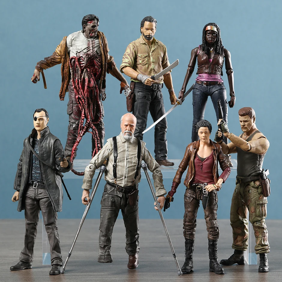 Ходячие мертвецы Абрахам Форд Bungee Walker Rick Grimes Коллекционная экшн-фигурка регулятора Michonne игрушечная декоративная модель