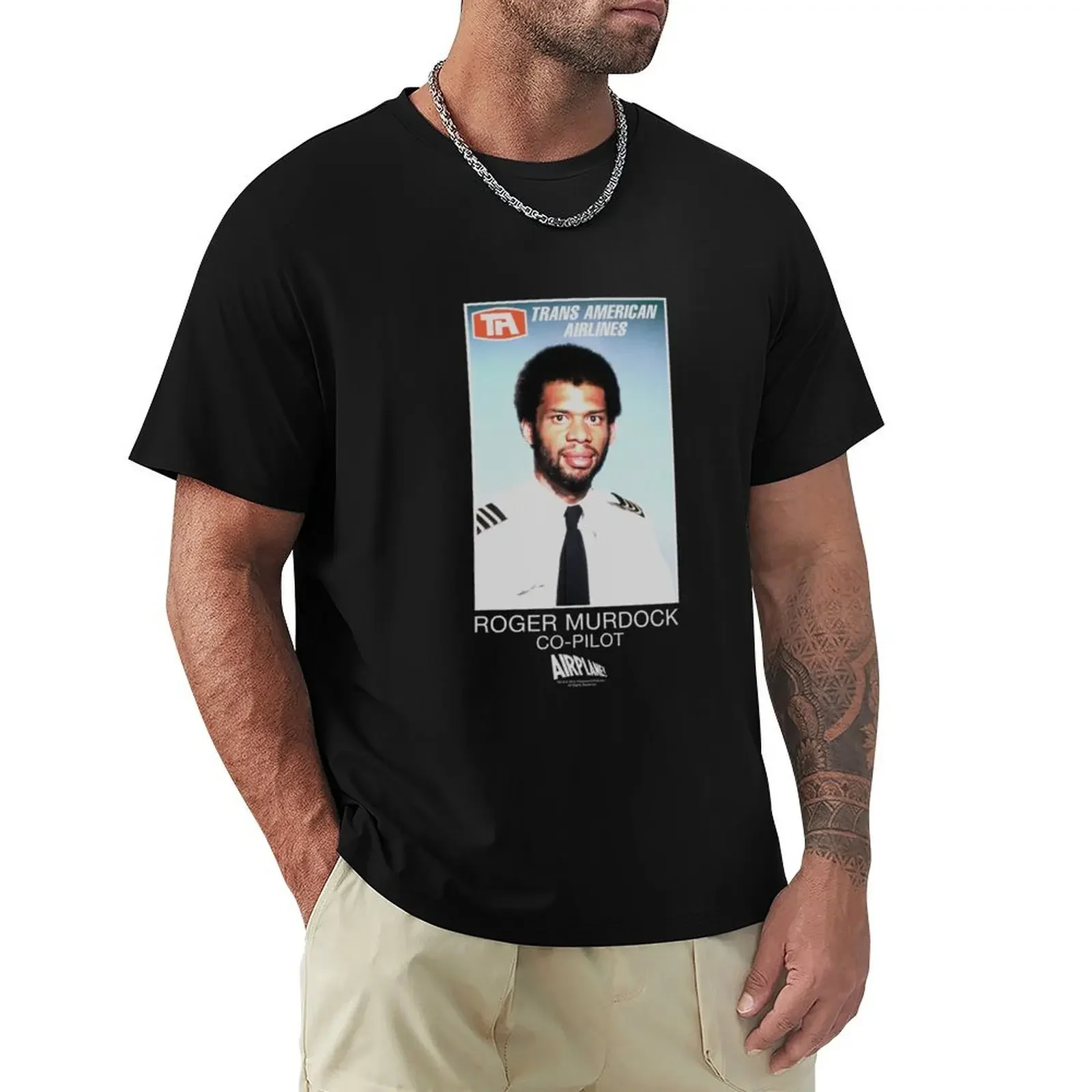 Фото Футболка AIRPLANE ROGER MURDOCK, футболки с аниме, мужские футболки большого размера №3