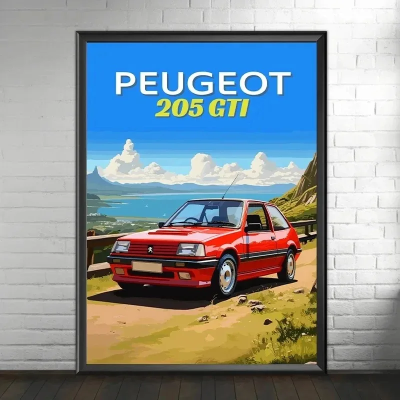 Фото Классический французский постер Citroen A110, альпийский постер на холсте, настенное искусство без рамы для домашнего декора №4