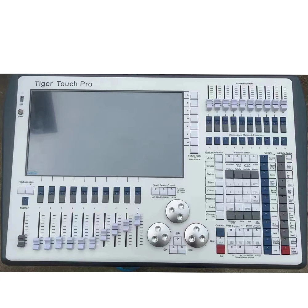 Фото Контроллер DMX с кейсом для полета Tiger Touch Console DJ Stage Light Titan Touch Pro Контроллер освещения DMX №2