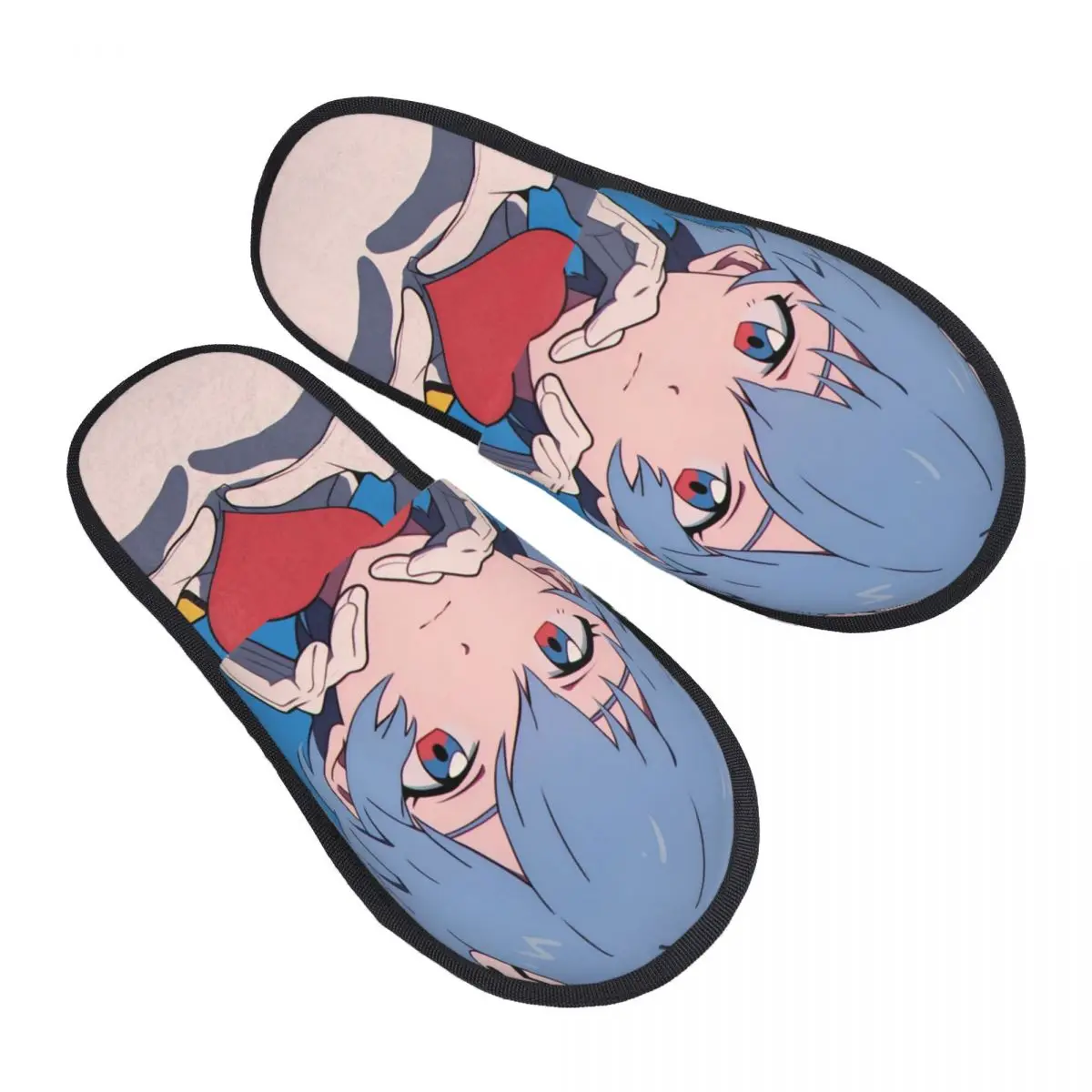Тапочки из пены с эффектом памяти Kawaii Anime E-Evangeliones Love, женские уютные теплые классические домашние тапочки
