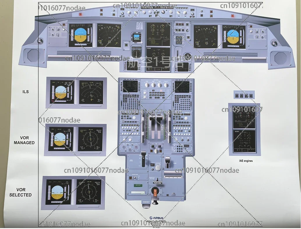Фото AIRBUS A320 Симулятор карты кабины Тренировочный флипчарт 91×63,6 см №3