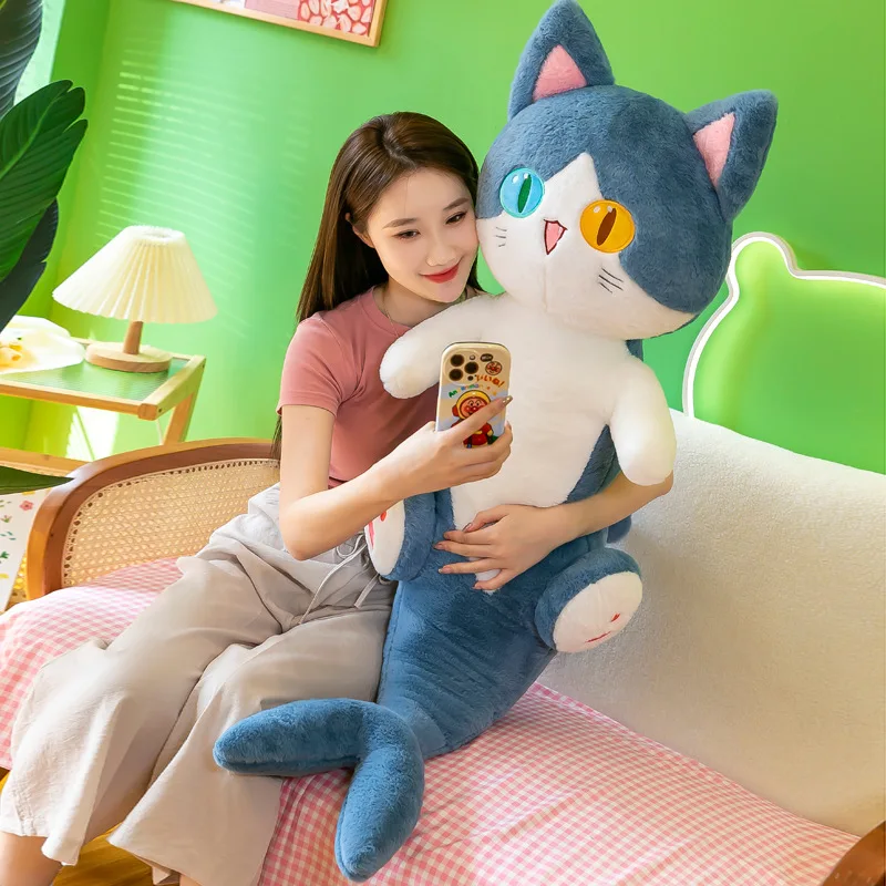 Кукла Sharkcat, декоративная подушка, креативная миопическая Акула, кот, плюшевая игрушка, большая тряпка, кукла для девочек, Длинная нога, зажим, кукла, детская игрушка
