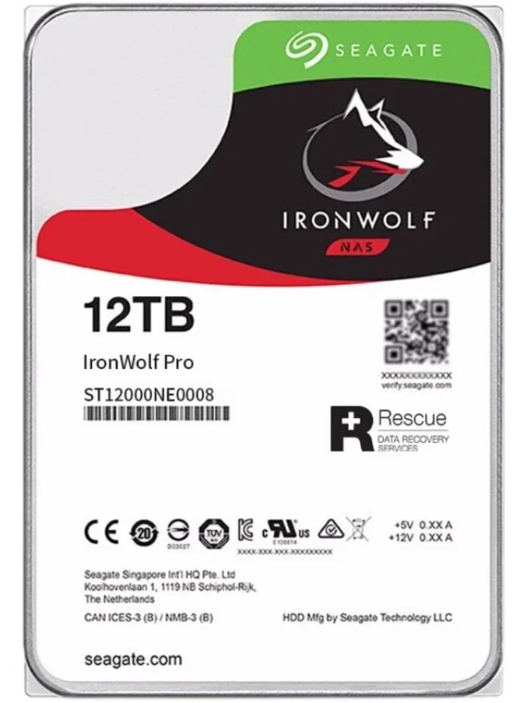 Фото Для жесткого диска IronWolf Pro 12 ТБ, 7200 об/мин, SATA, 6 Гбит/с, 3,5 дюйма, NAS, новый №2