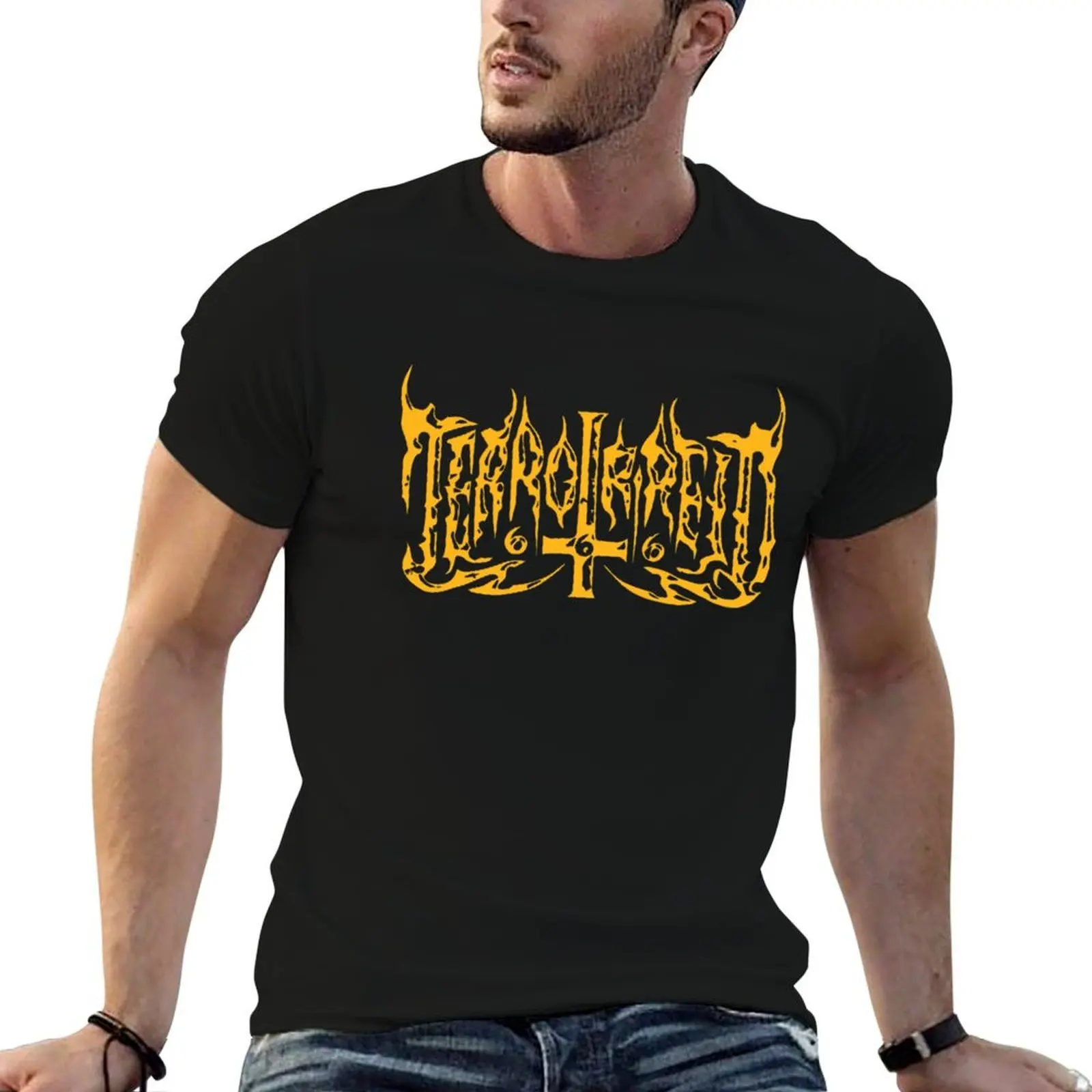 Футболка Terror Reid Metal, мужская футболка из 100% хлопка, мужские футболки для мужчин, футболка