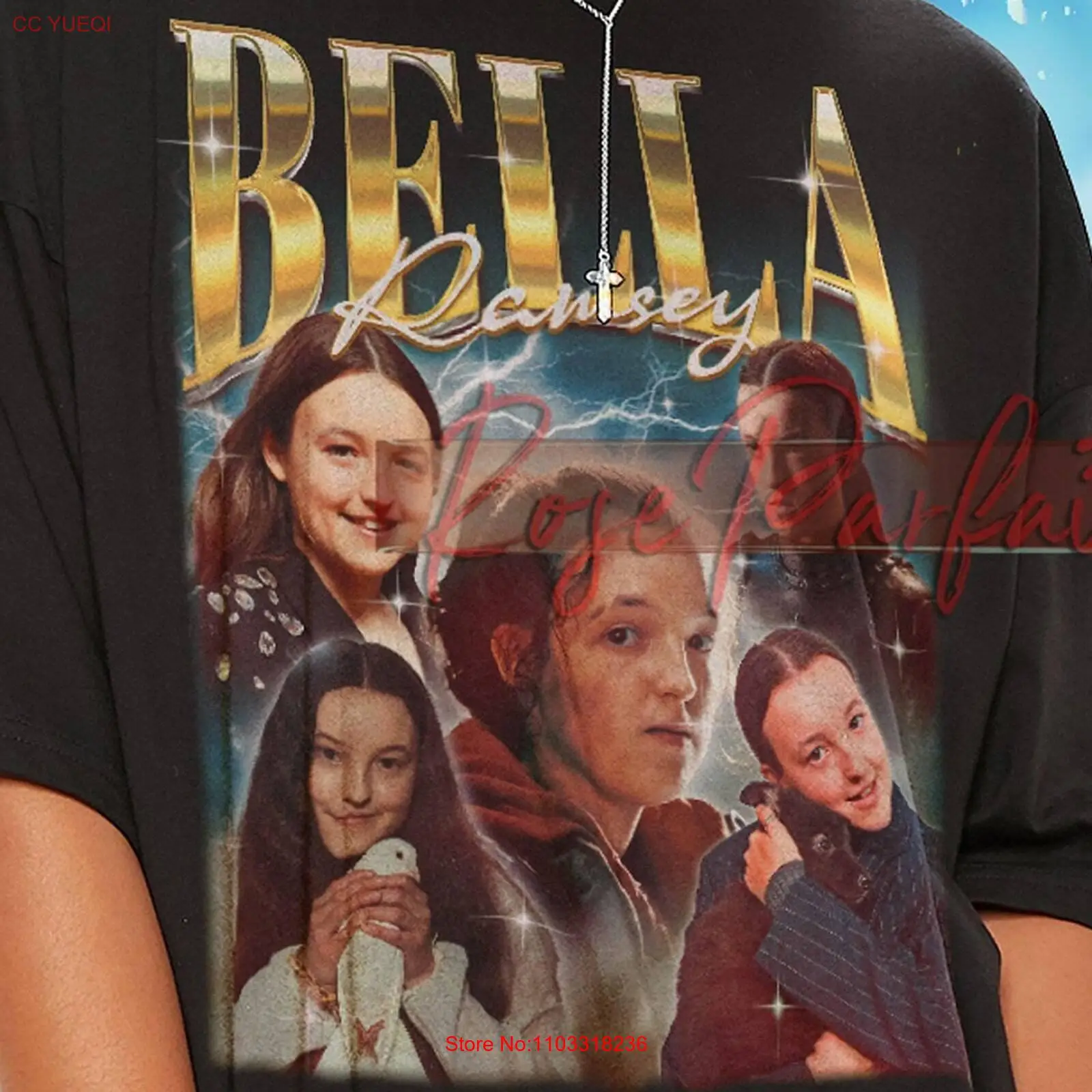 Футболка BELLA RAMSEY в стиле ретро 90-х, прице, трибуна Bella Ramsey, фанат Bella Ramsey