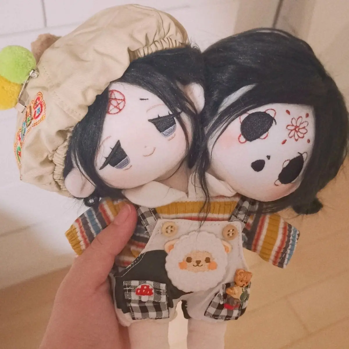 Игрушка плюшевая с двумя головками, 20 см