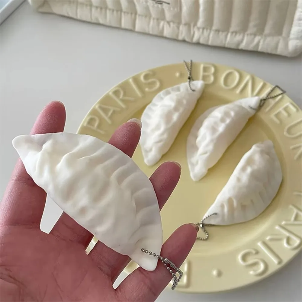 Милый брелок с имитацией еды и пельменей, 3D сумка для снятия стресса, подвеска TPR, мягкая игрушка в подарок