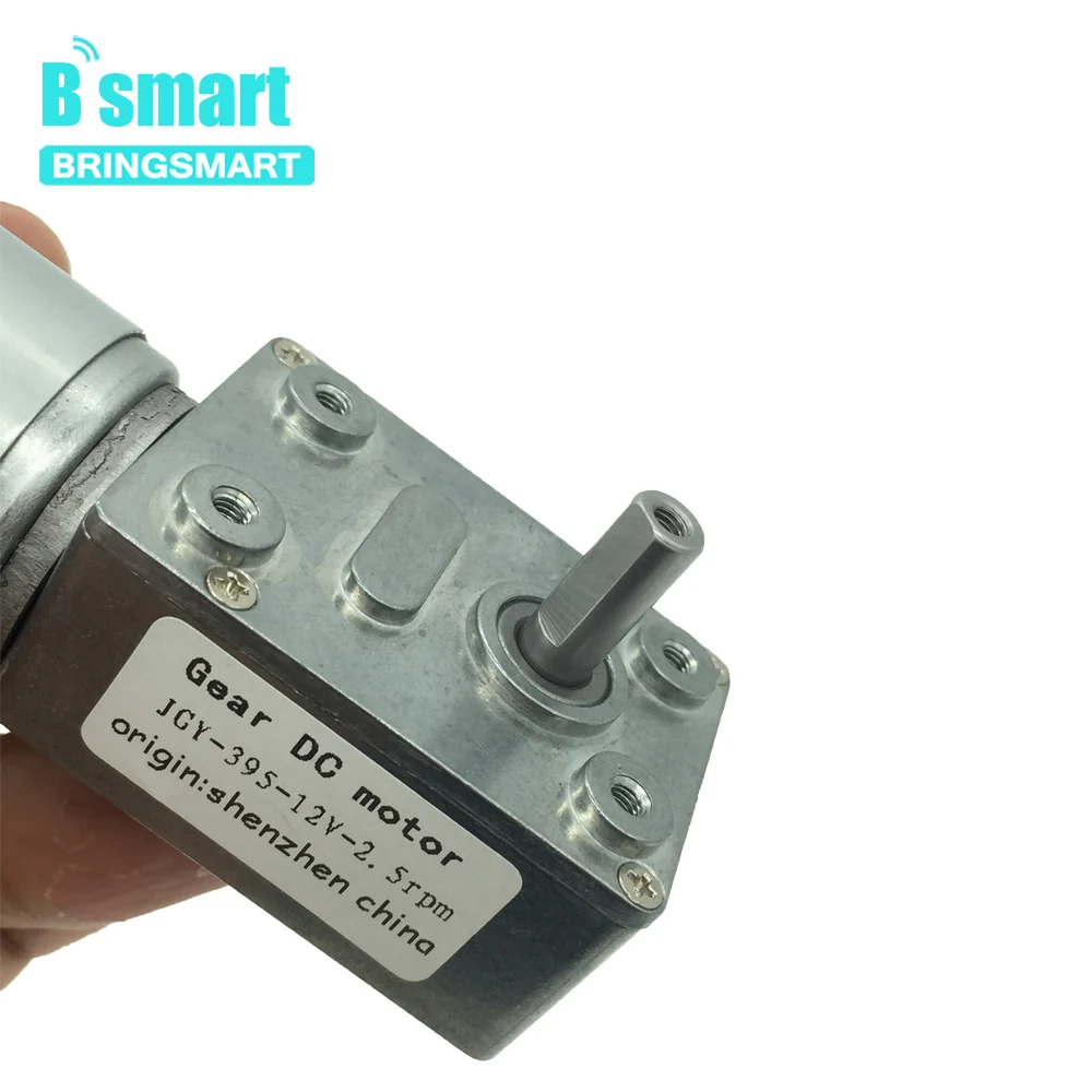 Фото Червячный мотор-редуктор BringSmart JGY-395 12 В 24 В с самоблокирующимся электрическим червячным моментом с высоким крутящим моментом №3